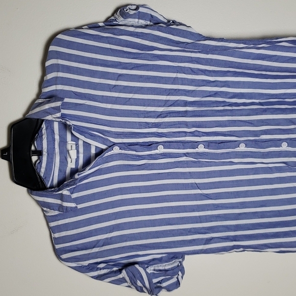 Beach lunch lounge currier stripe button down shirt nautical beach coastal - Picture 2 of 6